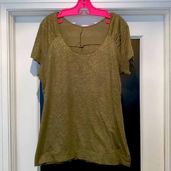 Eddie Bauer T-shirt, green and gold, size medium - Picture 1 of 4